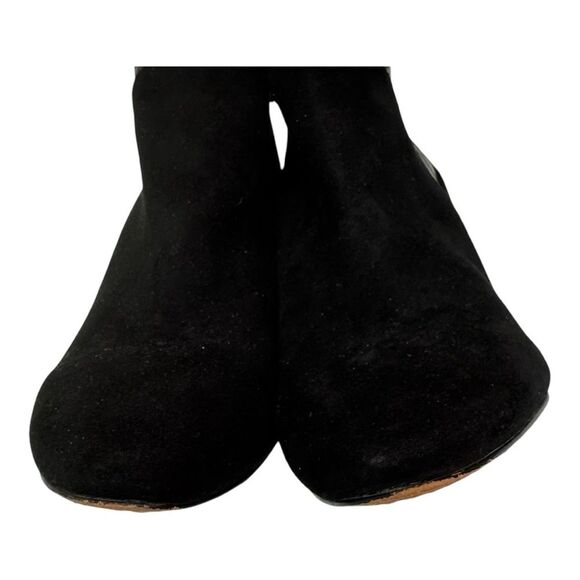 Vince Camuto Black Suede Larkana Bootie Heeled Boho Shoes Size 10M - Picture 7 of 11